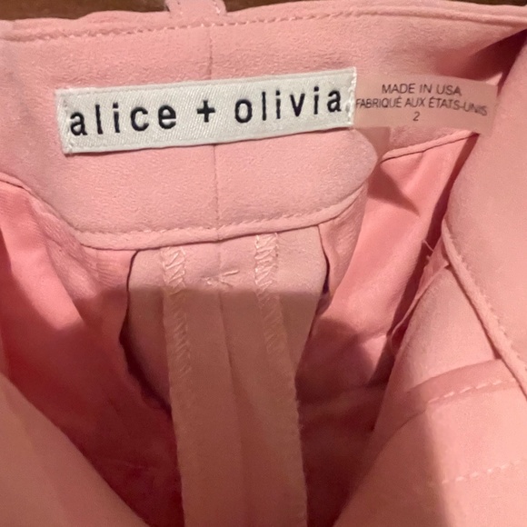 Alice+Olivia Petal Pink Trousers Bootcut 2 - Picture 1 of 4